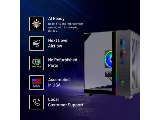 Skytech Gaming Crystal Desktop PC Intel I5 14400F 2.5 GHz (4.7GHz Turbo) NVIDIA RTX 5060 1TB NVMe SSD 32GB DDR5 RAM 5200 650W GOLD PSU Wi-Fi Win 11