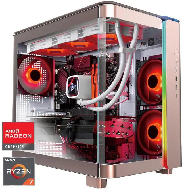 Skytech Gaming King 95 Desktop PC Ryzen 7 7800X3D 4.2 GHz (5GHz Turbo) AMD RX 9070 XT 16GB 2TB Gen4 NVMe SSD 32GB DDR5 RAM RGB 850W GOLD PSU 360mm ARGB AIO Wi-Fi Win 11
