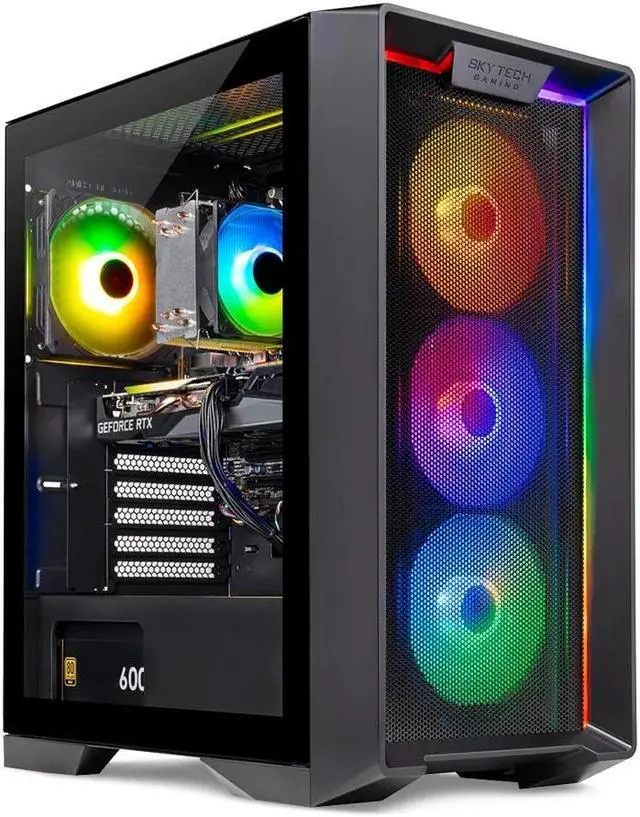 Skytech Gaming Nebula Gaming PC Intel i3 12100F 3.3GHz NVIDIA RTX 3050 6GB 1TB NVMe SSD 16GB DDR4 RAM 3200 600W GOLD PSU Wi-Fi Win 11 Desktop