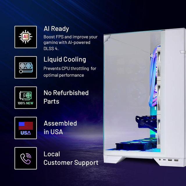 Skytech Gaming O11 Vision Desktop PC Ryzen 9 9900X 4.4 GHz (5.6GHz) NVIDIA RTX 5070 Ti 16GB X870 Board 4TB Gen4 NVMe SSD 64GB DDR5 RAM RGB 850W GOLD ATX 3 PSU 360mm ARGB AIO Wi-Fi Win 1