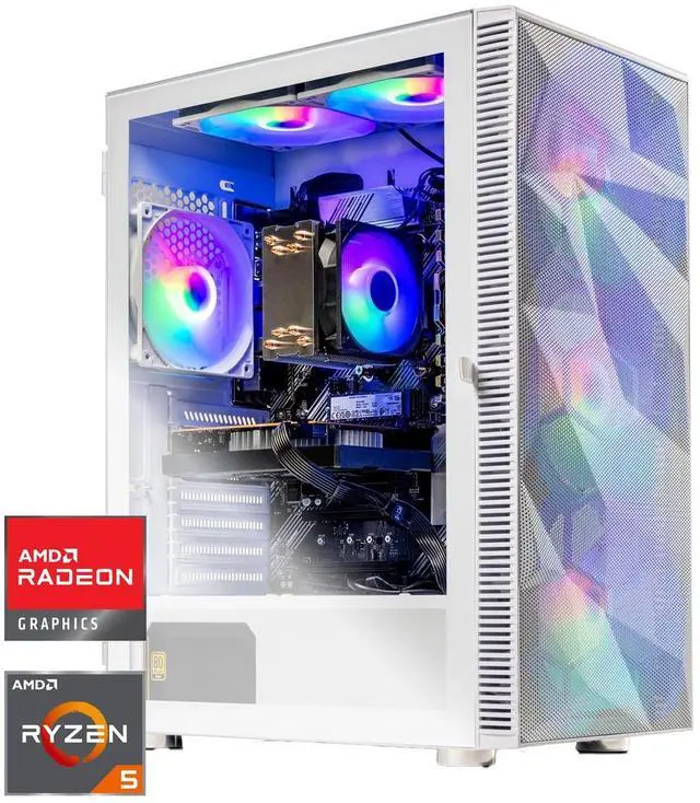 Skytech Gaming Storm Gaming PC AMD Ryzen 5 5500 3.6GHz AMD RX 6500XT 8GB 1TB NVMe SSD 32GB DDR4 RAM 3200 650W GOLD PSU Wi-Fi Win 11 Desktop