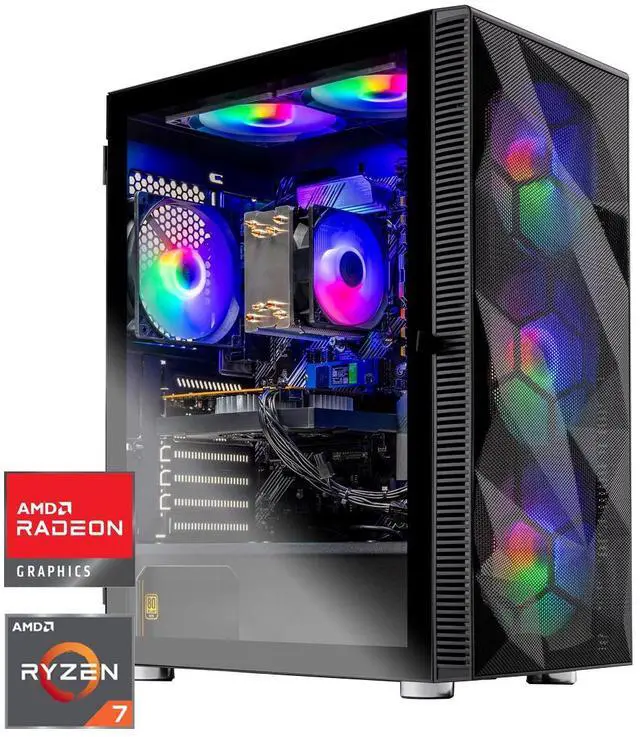 Skytech Gaming Storm Gaming PC AMD Ryzen 7 5700 3.7GHz AMD RX 7600 8GB 1TB NVMe SSD 32GB DDR4 RAM 3200 650W GOLD PSU Wi-Fi Win 11 Desktop