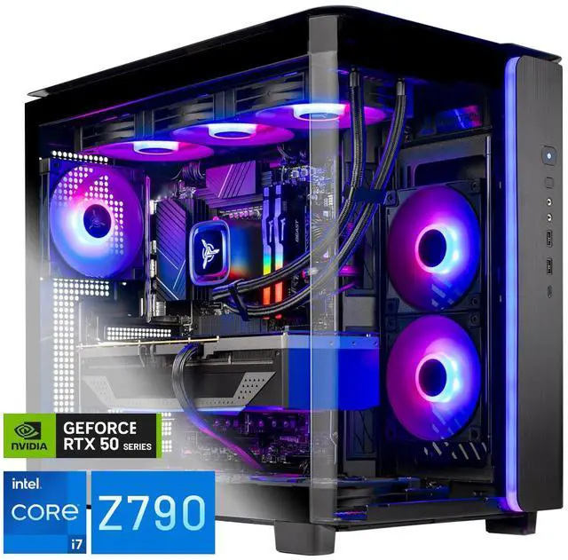 Skytech King 95 Gaming PC Desktop Intel I7 14700K 3.4 GHz (5.5GHz Turbo) Z790 MB NVIDIA RTX 5070 Ti 16GB 1TB Gen4 NVMe SSD 32GB DDR5 RAM RGB 850W GOLD ATX 3 PSU 360mm ARGB AIO Wi-Fi Win 11