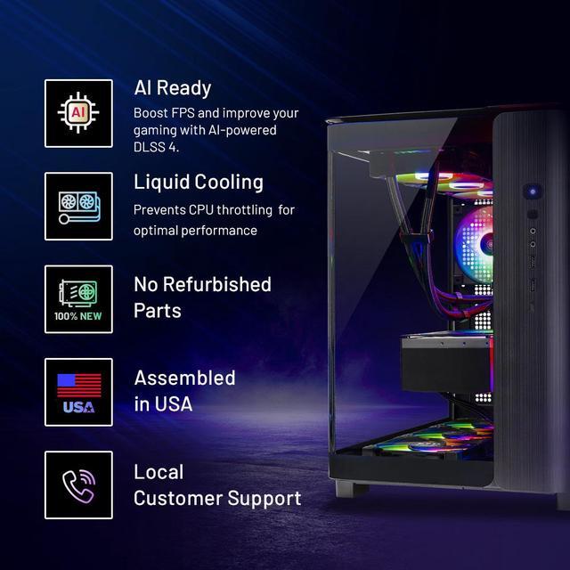 Skytech King 95 Gaming PC Desktop Ryzen 7 7700X 4.5 GHz (5.4GHz Turbo) NVIDIA RTX 5080 16GB 2TB Gen4 NVMe SSD 32GB DDR5 RAM 6000 RGB 850W GOLD ATX 3 PSU 360mm ARGB AIO Wi-Fi Win 11