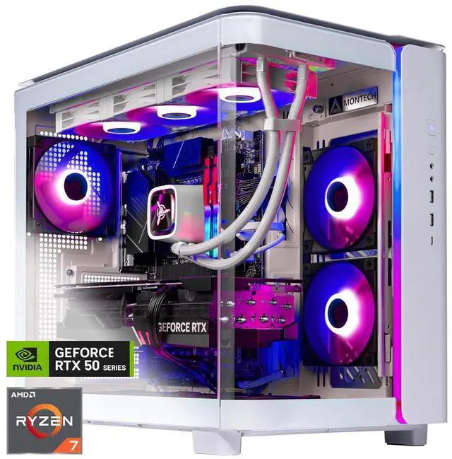Skytech King 95 Gaming PC Desktop Ryzen 7 9700X 3.8 GHz (5.5GHz Turbo) NVIDIA RTX 5080 16GB 2TB Gen4 NVMe SSD 32GB DDR5 RAM 6000 RGB 850W GOLD ATX 3 PSU 360mm ARGB AIO Wi-Fi Win 11