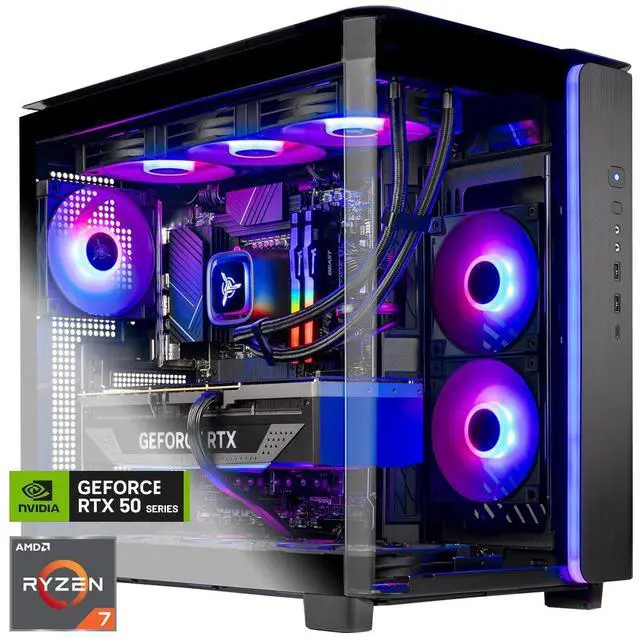 Skytech King 95 Gaming PC Desktop Ryzen 7 9800X3D 4.7 GHz (5.2 GHz Turbo) NVIDIA RTX 5080 16GB 4TB Gen4 NVMe SSD 64GB DDR5 RAM 6000 RGB 850W GOLD ATX 3 PSU 360mm ARGB AIO Wi-Fi Win 11