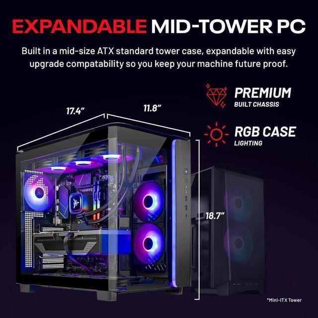 Skytech King 95 Gaming PC Desktop Ryzen 9 9950X3D 4.3 GHz (5.7GHz Turbo) X870 Motherboard NVIDIA RTX 5080 16GB 4TB Gen4 NVMe SSD 64GB DDR5 6000 RGB 1000W GOLD ATX 3 360mm AIO Wi-Fi Win 11