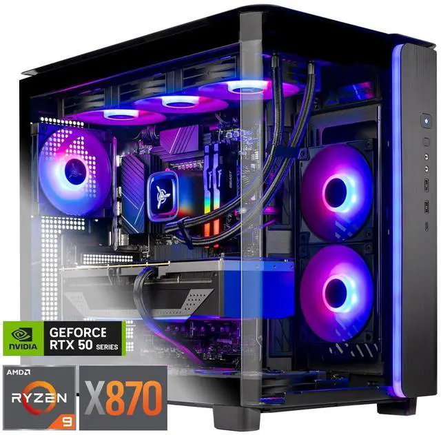 Skytech King 95 Gaming PC Desktop Ryzen 9 9950X3D 4.3 GHz (5.7GHz Turbo) X870 Motherboard NVIDIA RTX 5080 16GB 4TB Gen4 NVMe SSD 64GB DDR5 6000 RGB 1000W GOLD ATX 3 360mm AIO Wi-Fi Win 11