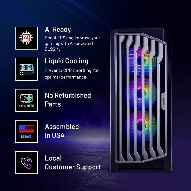 Skytech Legacy Gaming PC Desktop Ryzen 7 9800X3D 4.7 GHz (5.2 GHz Turbo) X670 Motherboard NVIDIA RTX 5080 16GB GDDR7 1TB Gen4 SSD 32GB DDR5 6000 1000W GOLD ATX 3.0 360mm AIO Wi-Fi Win 11 Home