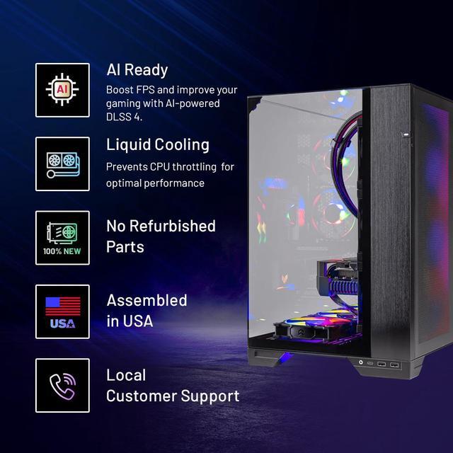 Skytech O11 Vision Gaming PC Desktop Ryzen 7 9800X3D 4.7 GHz (5.2 GHz Turbo) NVIDIA RTX 5070 Ti 16GB GDDR7 1TB Gen4 SSD 32GB DDR5 6000 RGB 850W GOLD PSU 360mm AIO Wi-Fi Win 11 Home