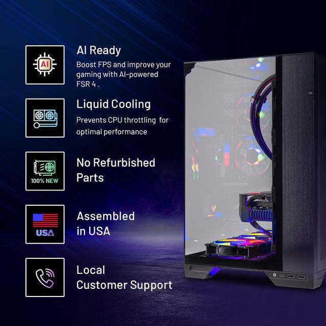 Skytech O11 Vision Gaming PC Desktop Ryzen 9 9900X3D 4.4 GHz (5.5GHz Turbo Boost) X870 Motherboard NVIDIA RTX 5080 16GB GDDR7 2TB Gen4 NVMe SSD 64GB DDR5 6000 1000W GOLD ATX 3.0 Wi-Fi Win 11