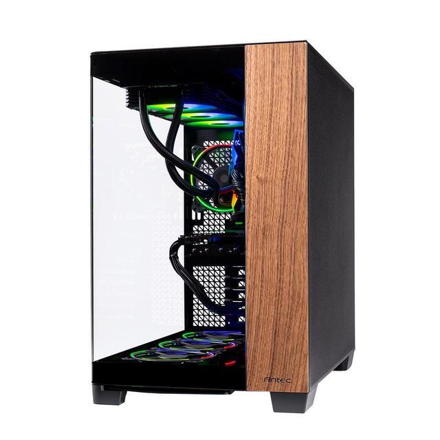 Skytech Prism 4 Gaming PC Desktop Ryzen 7 7800X3D 4.2 GHz (5GHz Turbo) AMD RX 9070 XT 16GB 2TB Gen4 NVMe SSD 32GB DDR5 6000 850W GOLD ATX 3 PSU 360mm AIO Wi-Fi Win 11 Antec C8 Curved Wood