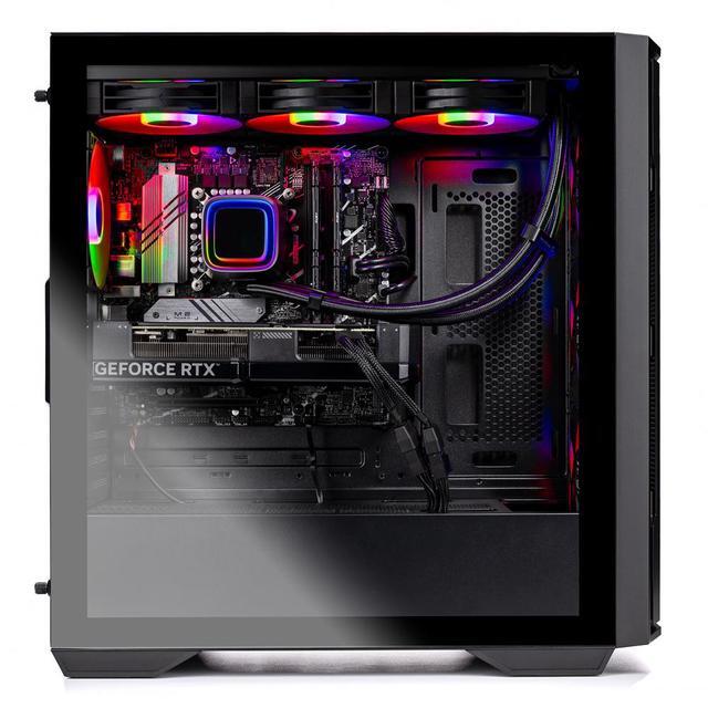 Skytech Rampage Gaming PC Desktop Intel I7 14700F 2.1 GHz (5.3GHz Turbo) NVIDIA RTX 5070 Ti 16GB GDDR7 1TB Gen4 SSD 32GB DDR5 6000 850W GOLD ATX 3.0 PSU 360mm AIO Wi-Fi Win 11 Home