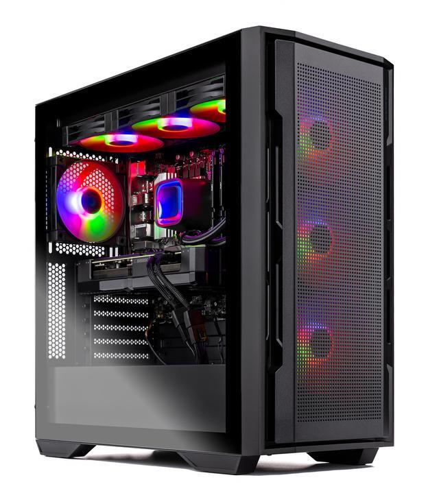 Skytech Rampage Gaming PC Desktop Ryzen 7 7700X 4.5 GHz (5.4GHz Turbo Boost) AMD RX 7800XT 16GB GDDR6 1TB Gen4 SSD 32GB DDR5 RAM 5600 RGB 750W GOLD PSU 360mm ARGB AIO Wi-Fi Win 11 Home