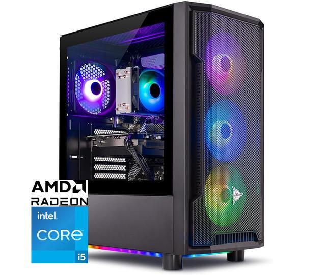 Skytech Shadow Gaming PC Desktop Intel I5 14400F 2.5 GHz (4.7GHz Turbo Boost) AMD Radeon RX 9070 16GB GDDR6 1TB NVMe SSD 16GB DDR5 RAM 6000 650W GOLD PSU Wi-Fi Win 11