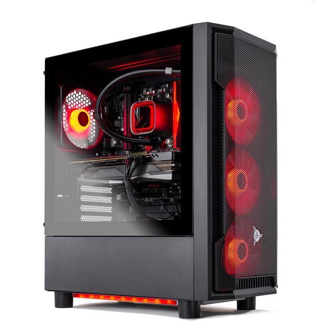 Skytech Shadow Gaming PC Desktop Ryzen 5 7600X 4.7 GHz (5.3GHz Turbo) AMD RX 7600 8GB 1TB NVMe SSD 32GB DDR5 RAM 5200 RGB 650W GOLD PSU 240mm ARGB AIO Wi-Fi Win 11