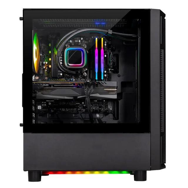 Skytech Shadow Gaming PC Desktop Ryzen 5 7600X 4.7 GHz (5.3GHz Turbo) AMD RX 7600 8GB 1TB NVMe SSD 32GB DDR5 RAM 5200 RGB 650W GOLD PSU 240mm ARGB AIO Wi-Fi Win 11