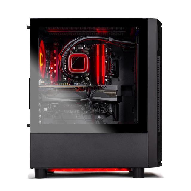 Skytech Shadow Gaming PC Desktop Ryzen 5 7600X 4.7 GHz (5.3GHz Turbo) AMD RX 7600 8GB 1TB NVMe SSD 32GB DDR5 RAM 5200 RGB 650W GOLD PSU 240mm ARGB AIO Wi-Fi Win 11