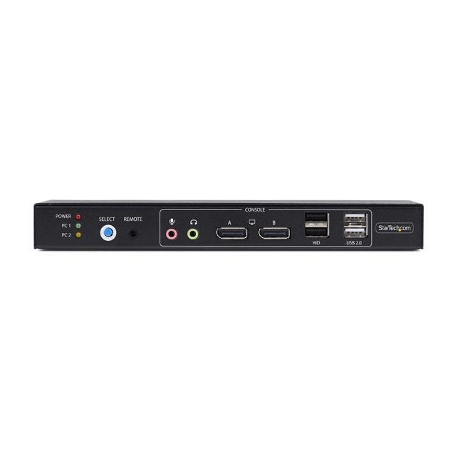 StarTech 2-Port Dual-Monitor DisplayPort KVM Switch With Dual View Video Matrix- 4K 60Hz - 4x USB Hub Ports - Hotkey Switching - DP 1.2 Matrix KVM P2ADD121D-KVM-SWITCH