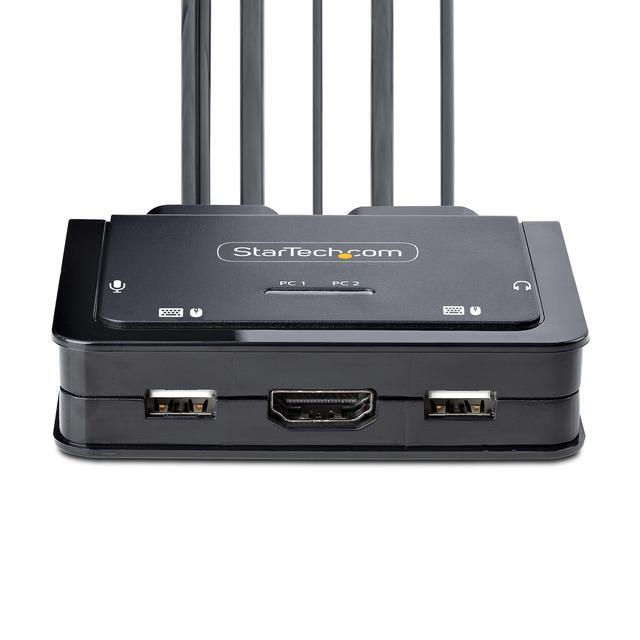 StarTech 2-Port Hybrid USB-C HDMI Cable KVM Switch 4K 60Hz C2H46UACCBLKVM