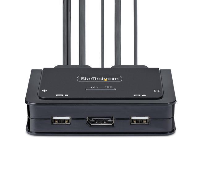 StarTech 2-Port USB-C Cable KVM Switch 4K 60Hz C2D46UC2CBLKVM