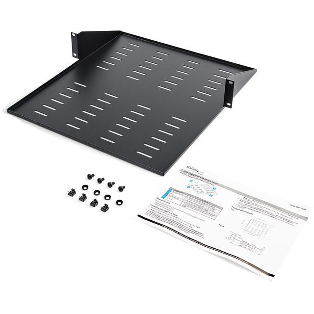 StarTech 2 Post Vented Server Rack Shelf Mount Up To 75 Lb. CABSHF2POSTV2