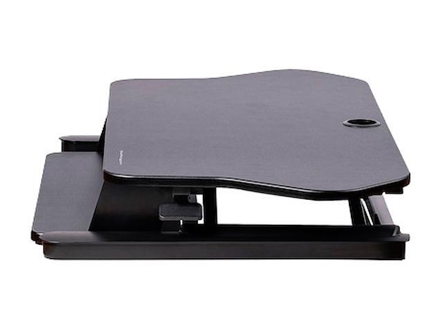 StarTech 35"x21" Corner Sit Stand Desk Converter With Keyboard Tray ARMSTSCORNR