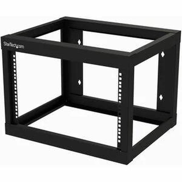 StarTech 6U Open Frame 2 Post Wall-mount Rack Steel Black RK619WALLO