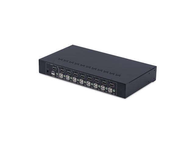 StarTech 8-Port HDMI KVM Switch With 1U Rack Mount Kit 4K 60Hz HDMI 2.0 Push-Button & Hotkey Switching 4-Port USB Hub OS Independent TAA Compliant - R8AH202-KVM-SWITCH