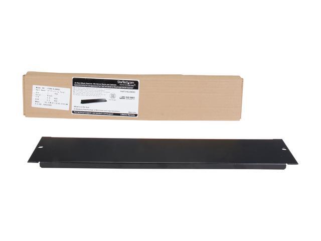 StarTech BLANKB2 StarTech.com Blanking Panel - 2U - 19 In - Steel - Black - Blank Rack Panel - Filler Panel - Rack Mount Panel - Rack Blanks