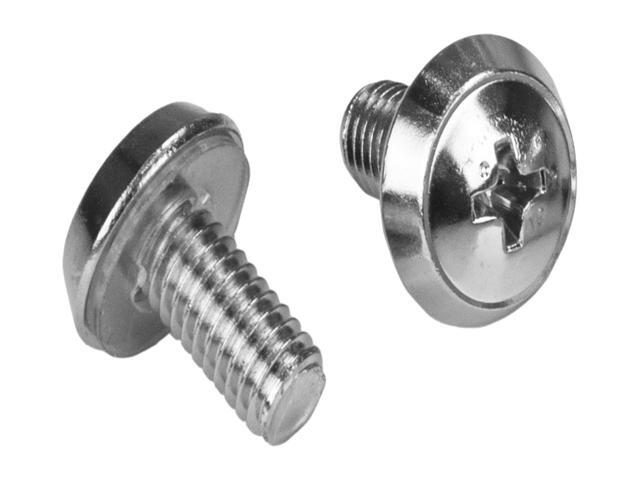 StarTech CABSCRWM620 StarTech.com Rack Screws - 20 Pack - Installation Tool - 12 Mm M6 Screws - M6 Nuts - Cabinet Mounting Screws And Cage Nuts