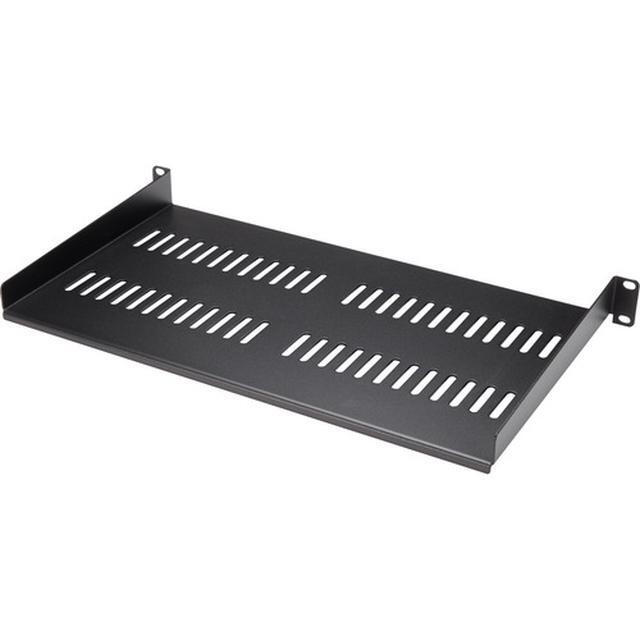 StarTech CABSHELFV1U 1U Rack Shelf - 10" Deep - Steel - Vented Rack Shelf - Rack Mount Shelf - Server Rack Shelf - Cantilever Shelf
