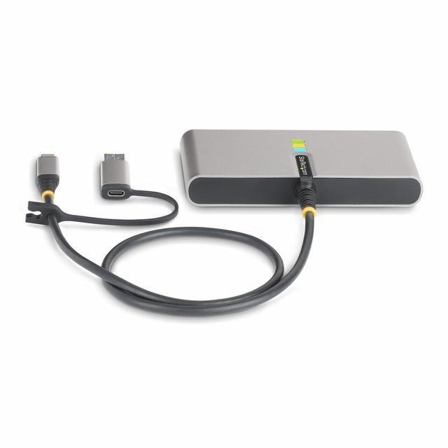 StarTech.com 2-Port USB-C Hub With Gb Ethernet And RS232 FTDI Serial Attached USB-C To USB-A Dongle 100W PD Pass-Through 2x USB-A 5Gbps