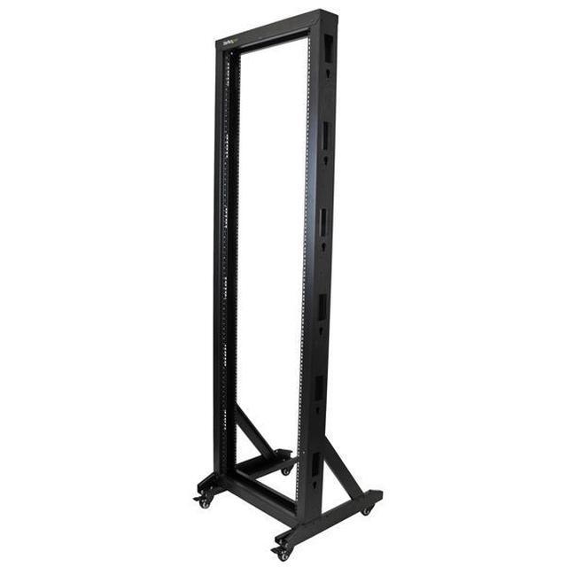 StarTech.com 2-Post Server Rack With Sturdy Steel Construction And Casters - 42U