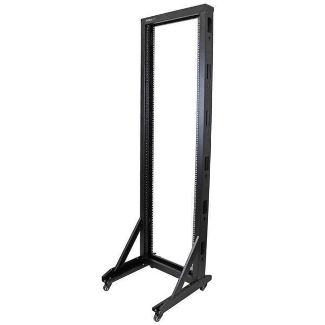 StarTech.com 2-Post Server Rack With Sturdy Steel Construction And Casters - 42U