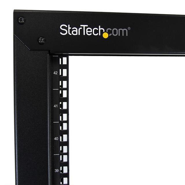 StarTech.com 2-Post Server Rack With Sturdy Steel Construction And Casters - 42U