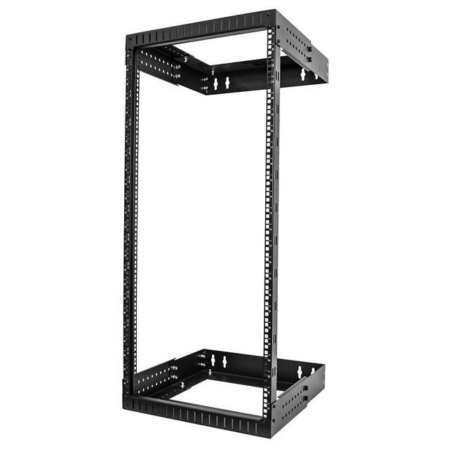 StarTech.com 24U 19" Wall Mount Network Rack - Adjustable Depth 12-20" 2 Post Open Frame Server Room Rack For AV/Data/IT Communication/Computer Equipment/Switch W/Cage Nuts & Screws
