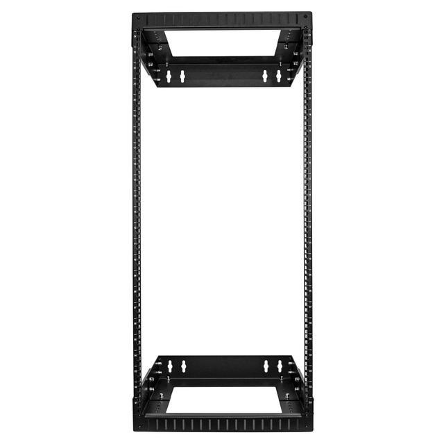 StarTech.com 24U 19" Wall Mount Network Rack - Adjustable Depth 12-20" 2 Post Open Frame Server Room Rack For AV/Data/IT Communication/Computer Equipment/Switch W/Cage Nuts & Screws