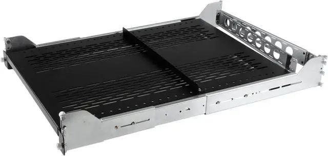 StarTech.com 2U Vented Sliding Rack Shelf w/ Cable Management Arm & Adjustable Mounting Depth - 50lbs / 22.7kg