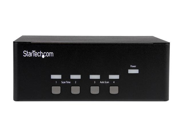StarTech.com 4-port KVM Switch With Dual VGA And 2-port USB Hub - USB 2.0
