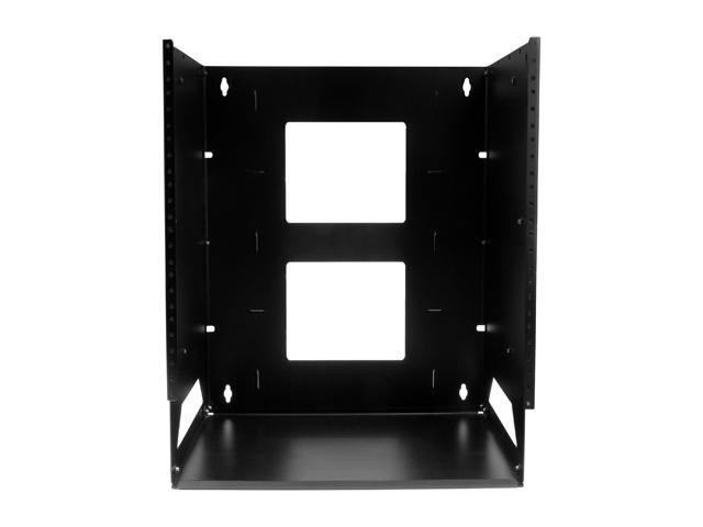 StarTech.com 8U Wall-Mount Server Rack With Built-in Shelf - Solid Steel - Adjustable Depth 12in To 18in