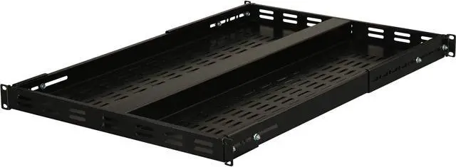 StarTech.com ADJSHELF 1U Adjustable Mounting Depth Vented Rack Mount Shelf - 175 lbs / 80 kg - Fixed Server Rack Shelf