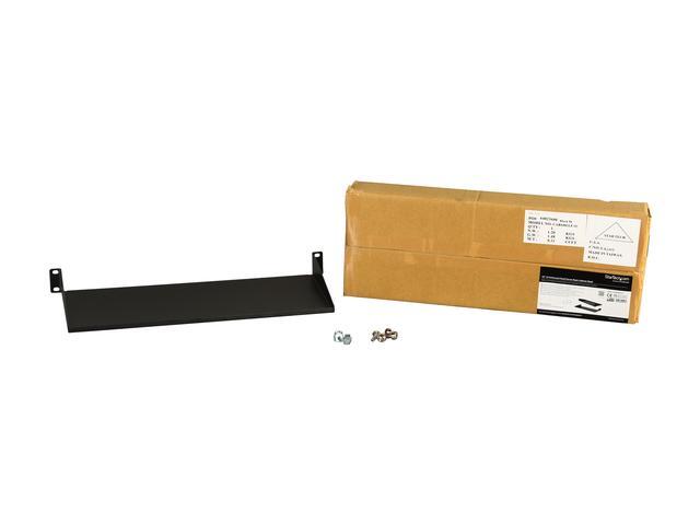 StarTech.com CABSHELF1U 1U 7 In Depth Universal Fixed Rack Mount Shelf - 33 Lbs / 15 Kg - 1U Rack Shelf - Server Cabinet Shelf - Fixed Rack Shelf