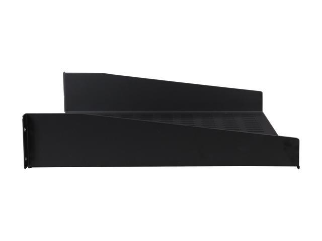 StarTech.com CABSHELFV 2U 16 In Universal Vented Rack Mount Cantilever Shelf - Fixed Server Rack Cabinet Shelf - 50 Lbs / 22 Kg - 16 In Deep