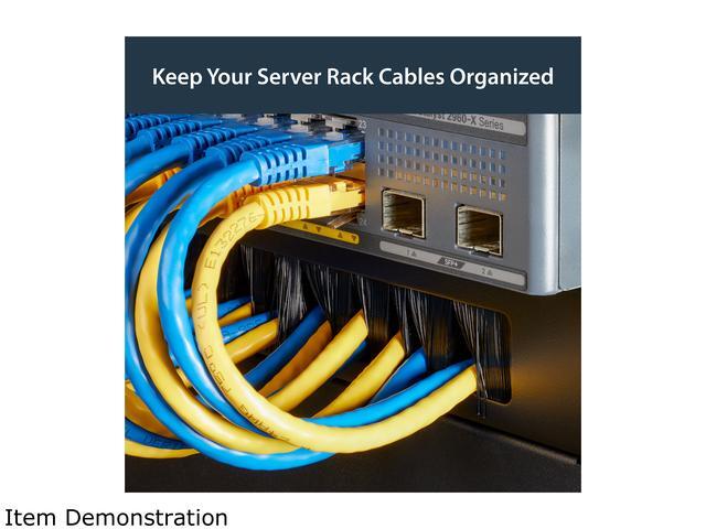 StarTech.com CMBRUSH1U 1U Brush Strip Horizontal Server Rack Cable Management Panel