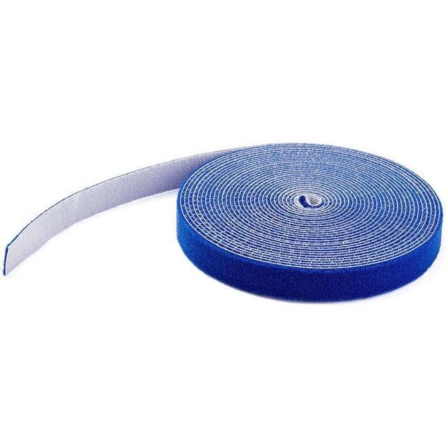 StarTech.com HKLP25BL Hook And Loop Tape - 25 Ft. - Reusable Adjustable Cable Ties - Blue (HKLP25BL)
