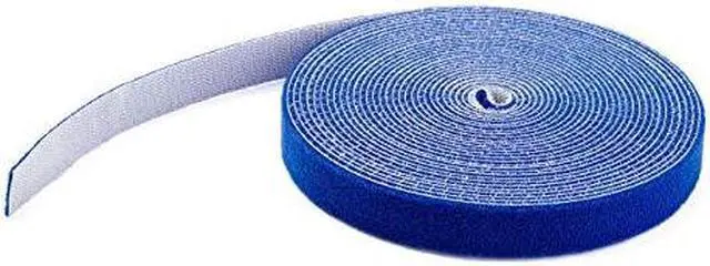 StarTech.com HKLP25BL Hook and Loop Tape - 25 ft. - Reusable Adjustable Cable Ties - Blue (HKLP25BL)