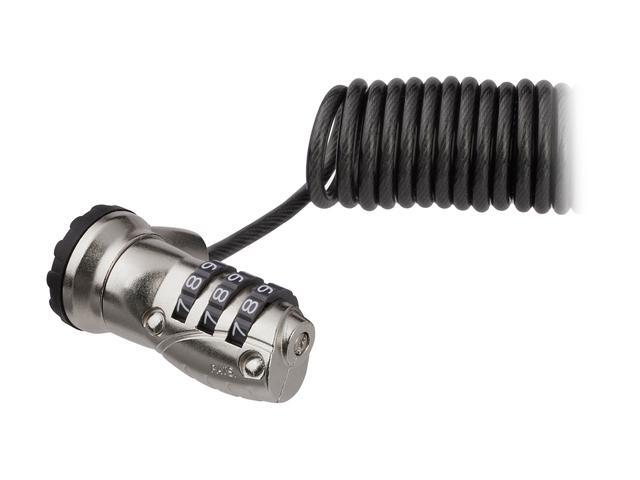 StarTech.com LTLOCK3DCOIL Laptop Cable Lock - With 6' Self-Coiling Cable - Portable 3-Digit Combination Laptop Lock - Laptop Security Locking Cable