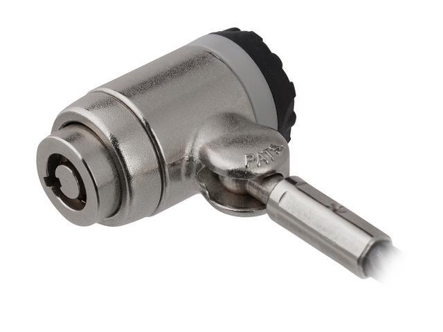 StarTech.com LTLOCKKEY Keyed Cable Lock - Push-to-Lock Button - 2m (6.5') Steel Cable - Locking Cable For Laptop - Computer Security Cable Lock