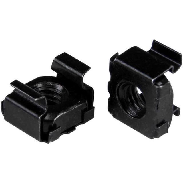 StarTech.com M5 Cage Nuts - 50 Pack Black - M5 Mounting Cage Nuts For Server Rack & Cabinet - Cage Nut - Steel - Black - 1 Pack
